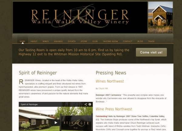 Reininger Winery website