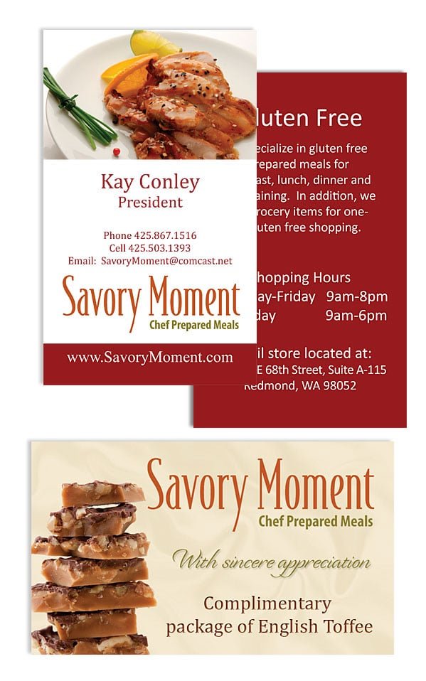 Gluten-Free Business Card and Toffee Giveaway Card