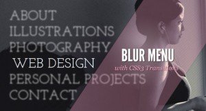 Blur Menu with Css3