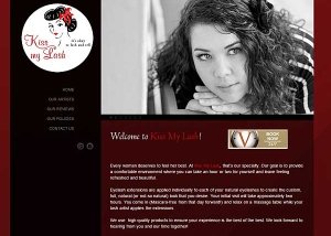 Kiss My Lash website design by Go To Graphics Gal