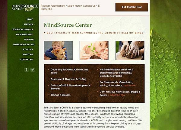 Mindsource Center website